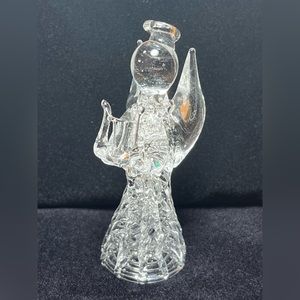 Hand Spun Clear Blown Glass Angel